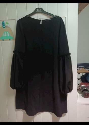 Trendyol 38 Beden Siyah Uzun Kollu Elbise - Görsel 5