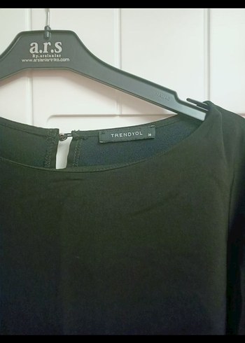 Trendyol 38 Beden Siyah Uzun Kollu Elbise - Görsel 3