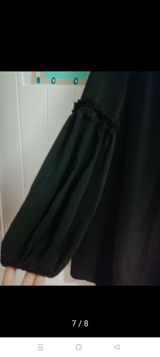 Trendyol 38 Beden Siyah Uzun Kollu Elbise - Görsel 4