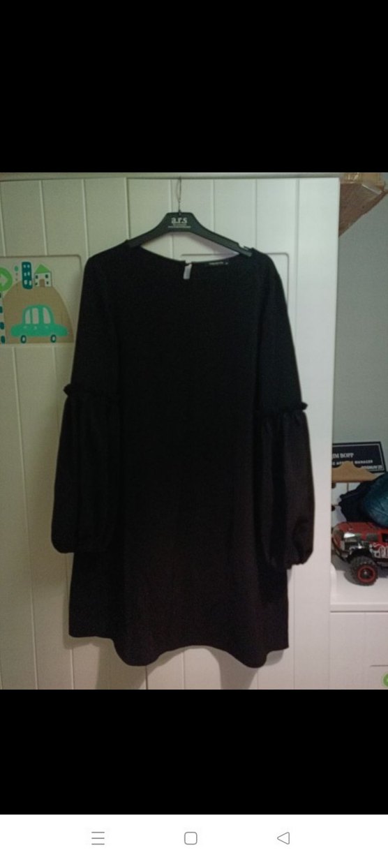 Trendyol 38 Beden Siyah Uzun Kollu Elbise - Görsel 2