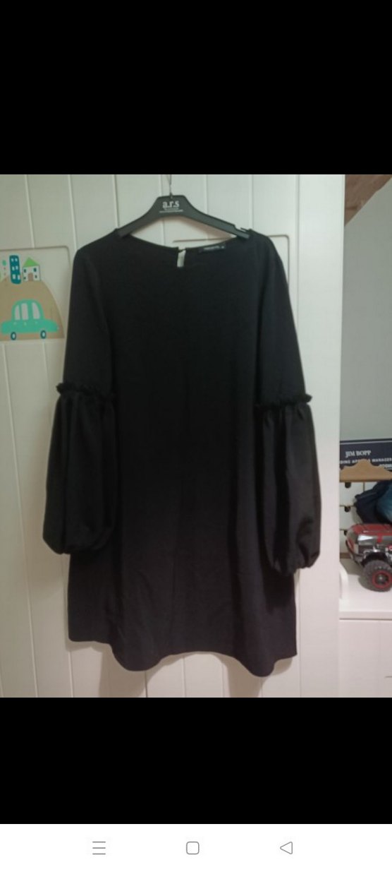 Trendyol 38 Beden Siyah Uzun Kollu Elbise - Görsel 5