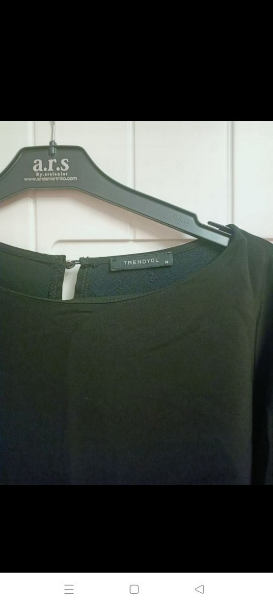 Trendyol 38 Beden Siyah Uzun Kollu Elbise - Görsel 3