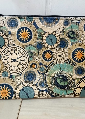 Vintage Baskılı Renkli Clutch Çanta - Görsel 2