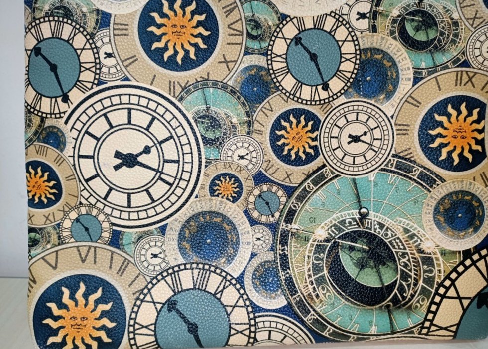 Vintage Baskılı Renkli Clutch Çanta - Görsel 3