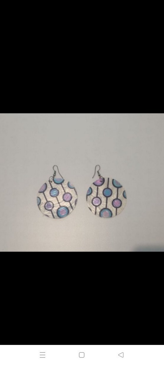 Çok Renkli Puantiyeli Retro Küpe - Görsel 2