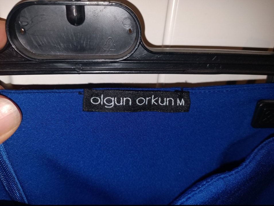 Lacivert Drapeli Midi Etek - Görsel 3