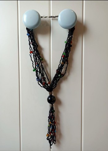 Uzun Boncuklu  Bohem Kolye - Görsel 2