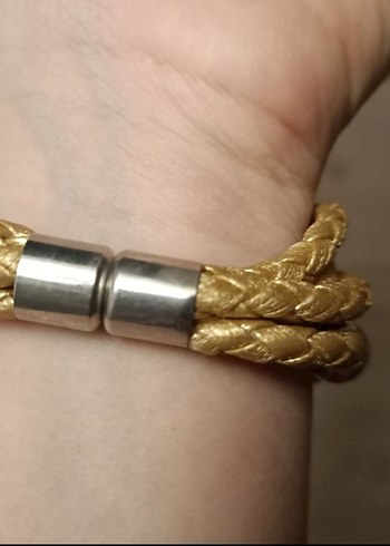 Altın Renkli Boncuklu Bohem Bileklik - Görsel 3