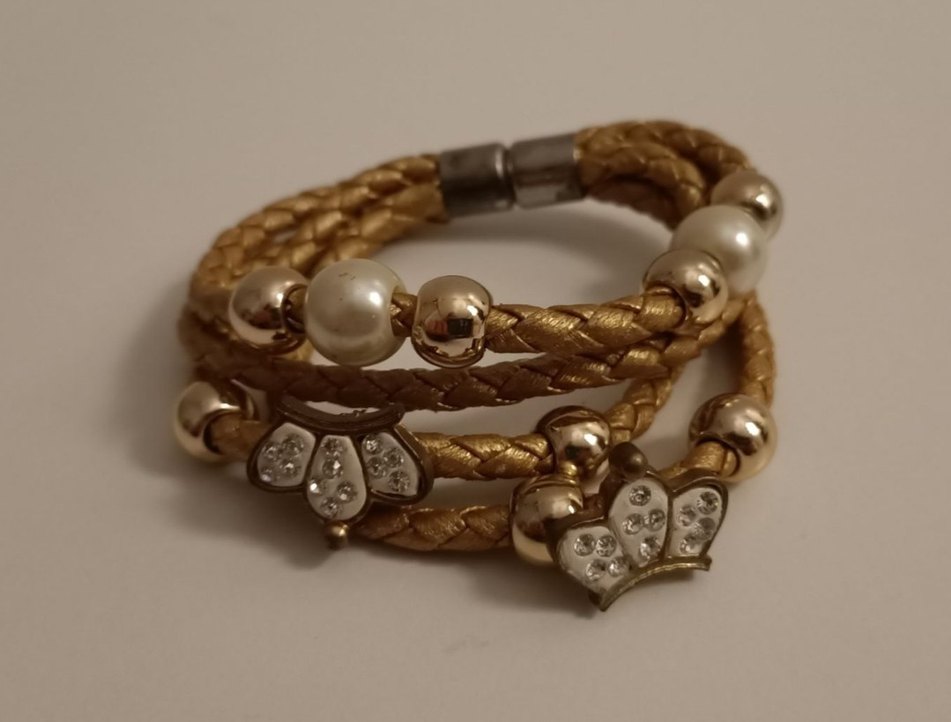 Altın Renkli Boncuklu Bohem Bileklik - Görsel 5