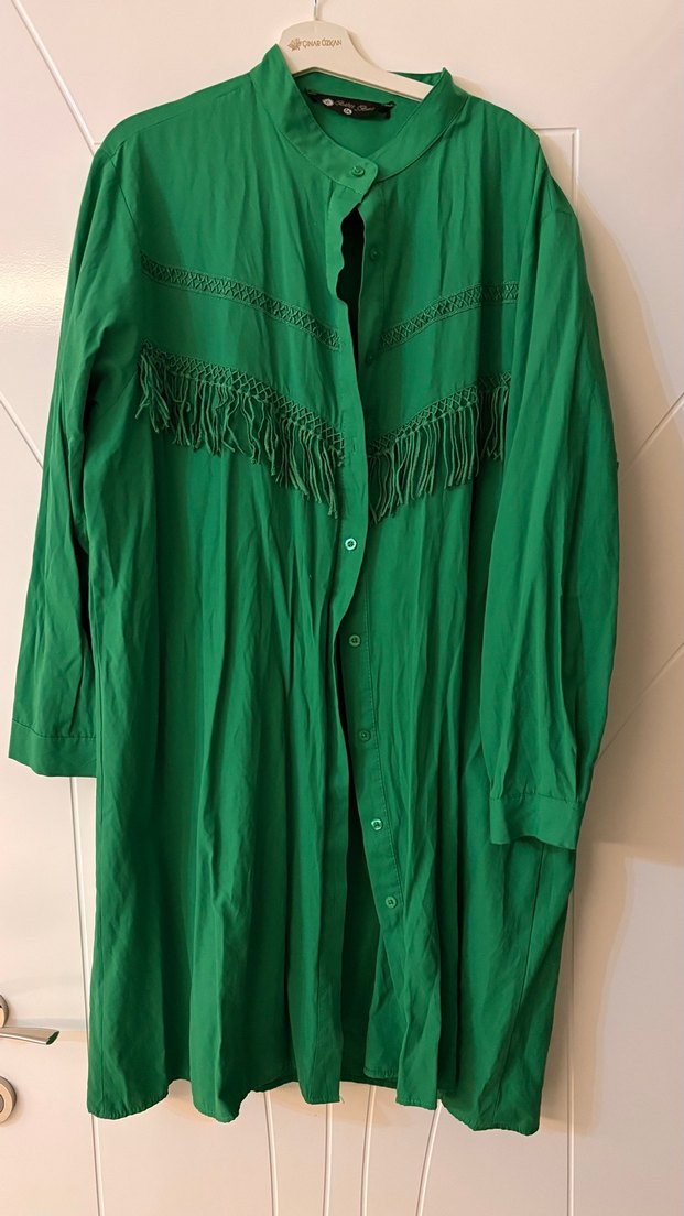 Yeşil Bohem Uzun Tunik BÜYÜK BEDEN XXXL — görsel 2/4