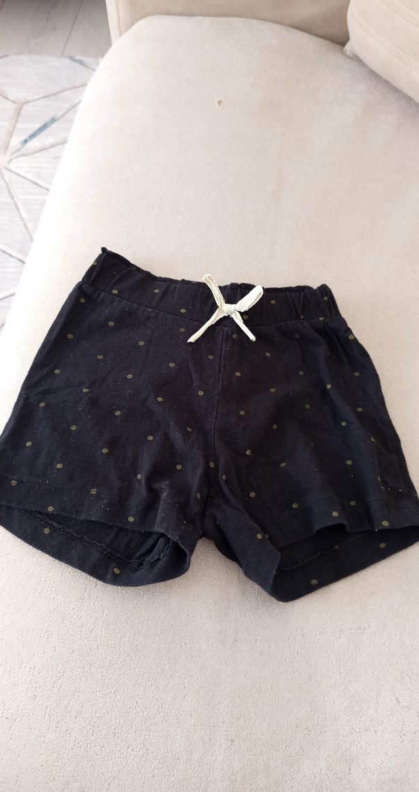 Düğmeli Siyah Hamile Mini Şort - Görsel 2