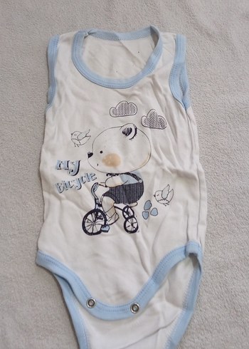 Erkek Bebek Kolsuz Pamuklu Body - Görsel 2