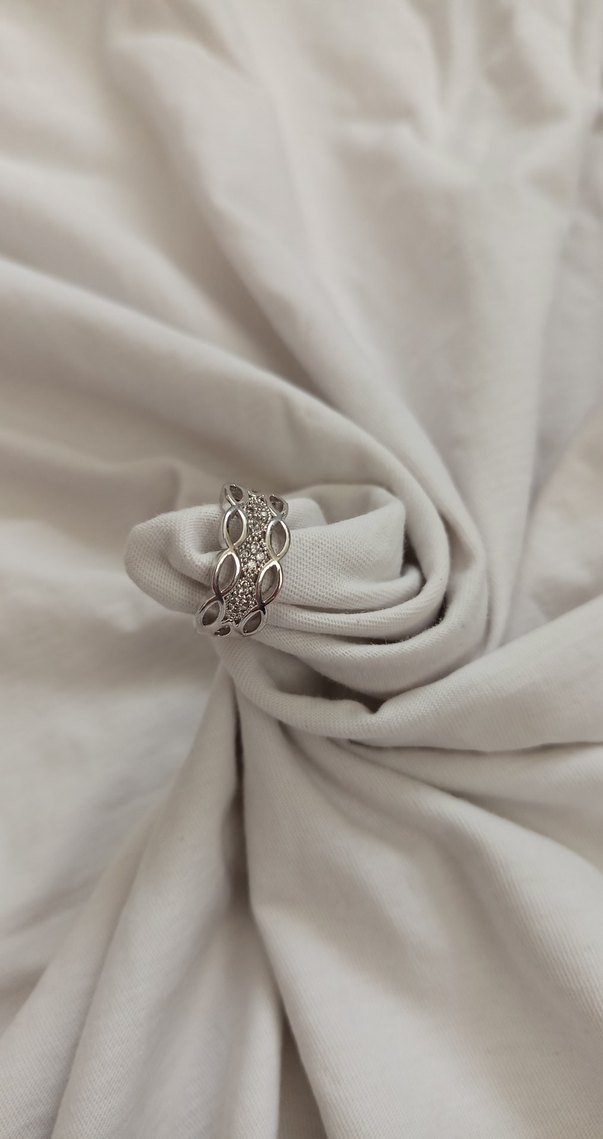 Bohem Zarafette Drapeli Beyaz Yüzük - Görsel 4