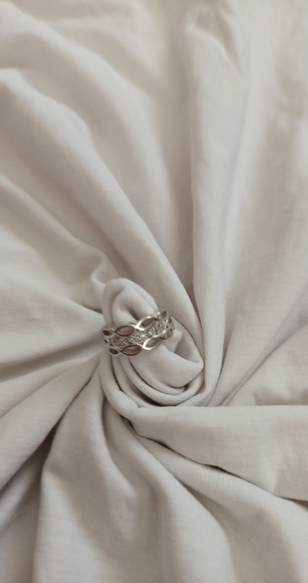 Bohem Zarafette Drapeli Beyaz Yüzük - Görsel 3