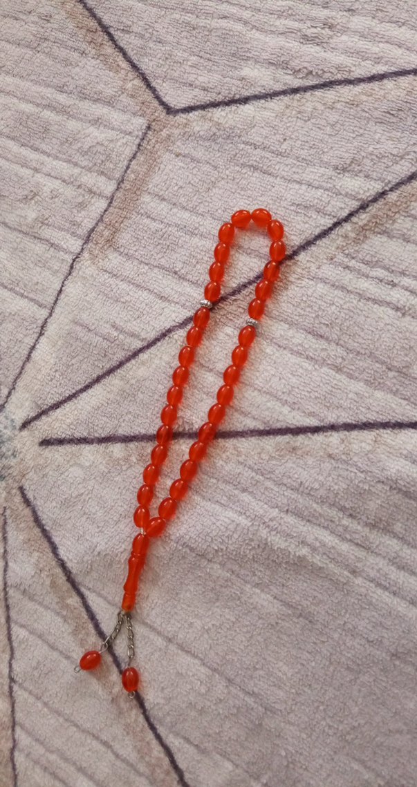 Kırmızı Minimalist Erkek Tesbih - Görsel 2