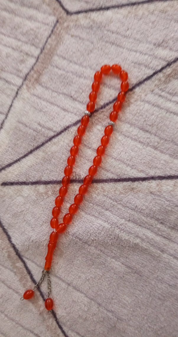 Kırmızı Minimalist Erkek Tesbih - Görsel 3