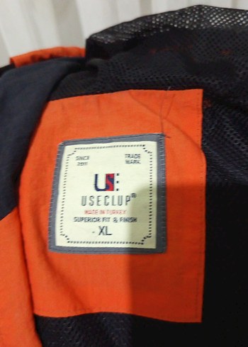 Turuncu Siyah Fermuarlı Kadın Ceket - Görsel 7