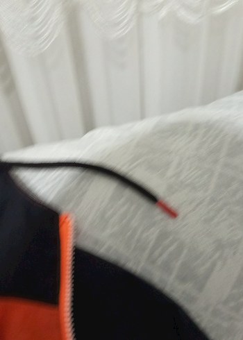 Turuncu Siyah Fermuarlı Kadın Ceket - Görsel 11