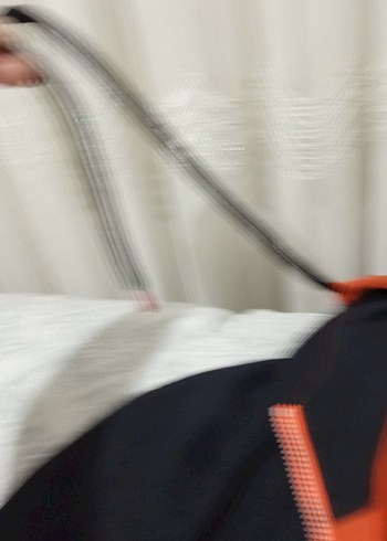 Turuncu Siyah Fermuarlı Kadın Ceket - Görsel 10