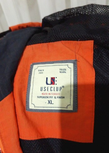 Turuncu Siyah Fermuarlı Kadın Ceket - Görsel 8