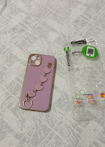 Pembe Zincir Detaylı Bohem Telefon Kılıfı - Görsel 3