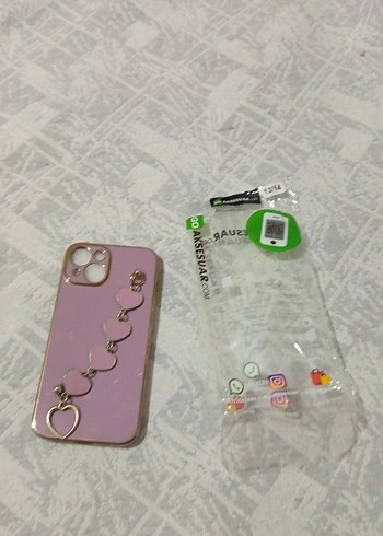 Pembe Zincir Detaylı Bohem Telefon Kılıfı - Görsel 2