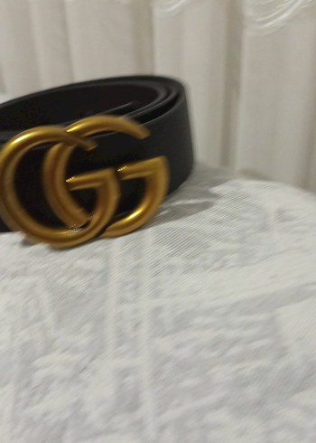 Altın Tokalı Klasik Siyah Deri Kadın Kemeri - Görsel 2