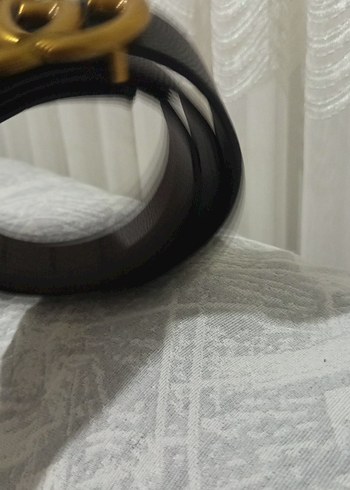 Altın Tokalı Klasik Siyah Deri Kadın Kemeri - Görsel 4