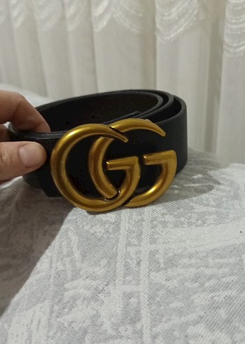 Altın Tokalı Klasik Siyah Deri Kadın Kemeri - Görsel 3