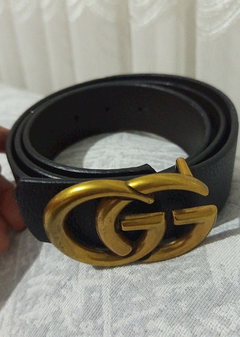 Altın Tokalı Klasik Siyah Deri Kadın Kemeri - Görsel 5