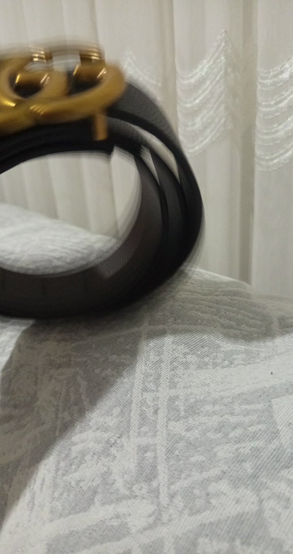 Altın Tokalı Klasik Siyah Deri Kadın Kemeri - Görsel 4