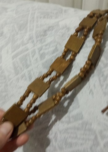 Yılan Desenli Bej Yoga Kayışı - Görsel 3