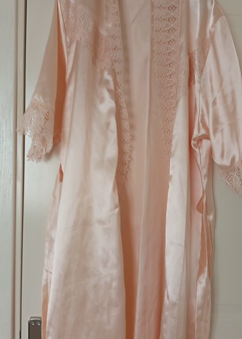 İnce Askılı Pudra Midi Gecelik - Görsel 5