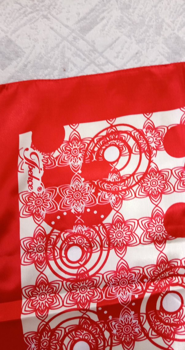 Kırmızı Vintage Kadın Fular - Görsel 4