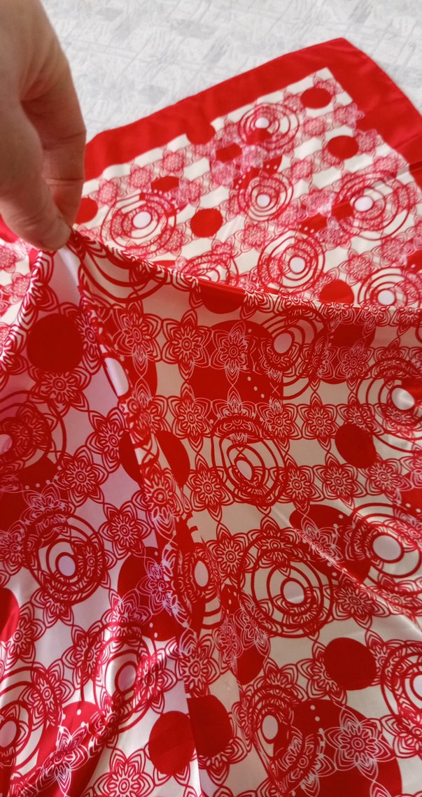 Kırmızı Vintage Kadın Fular - Görsel 5