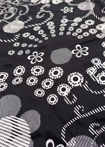 Dantel Detaylı Siyah Gri Kadın Fular - Görsel 3