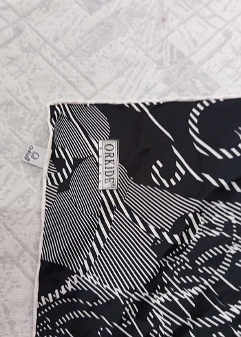 Dantel Detaylı Siyah Gri Kadın Fular - Görsel 2