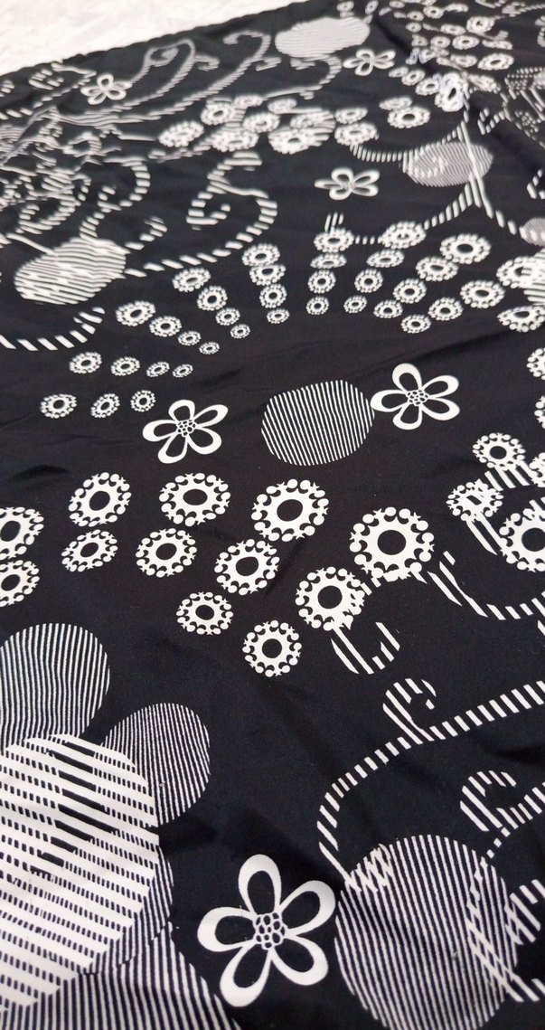 Dantel Detaylı Siyah Gri Kadın Fular - Görsel 3