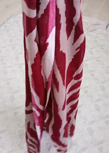 Bordo Kürklü Kadın Şal - Görsel 6