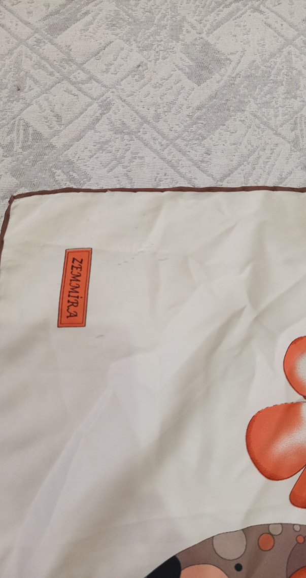 Zincir Detaylı Beyaz Bohem Kadın Fuları - Görsel 2