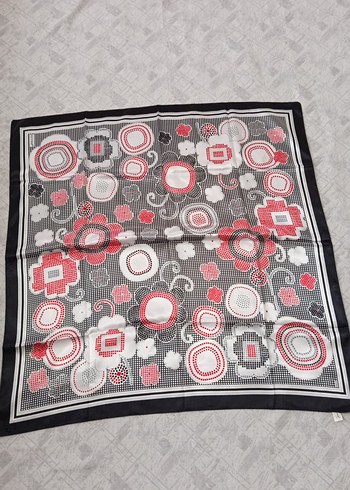 Vintage Dantel Detaylı Çok Renkli Kadın Fular - Görsel 2