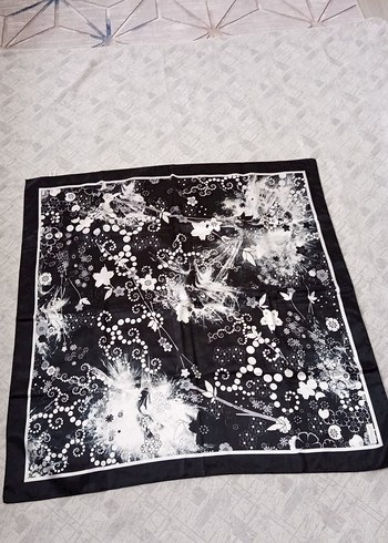 Dantel Detaylı Siyah Bohem Kadın Fular - Görsel 2