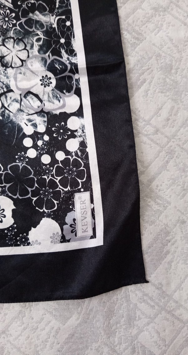 Dantel Detaylı Siyah Bohem Kadın Fular - Görsel 3