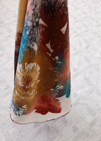 Dantel Detaylı Çok Renkli Bohem Kadın Fular - Görsel 5