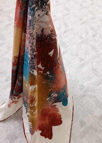 Dantel Detaylı Çok Renkli Bohem Kadın Fular - Görsel 4