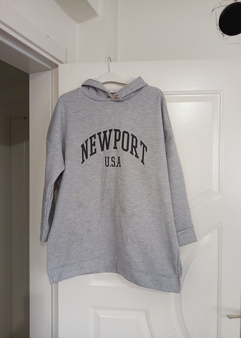 Diğer Gri Kadın Kapüşonlu Sweatshirt