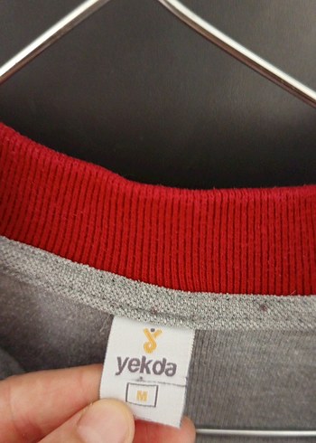 m Beden Gri Polo Yaka Erkek Sweatshirt