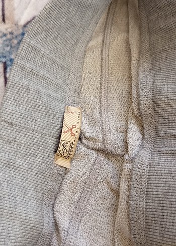 s Beden gri Renk Gri Düğmeli Kadın Eşofman Altı