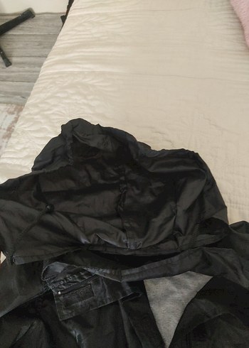 Siyah su geçirmez yağmurluk - Görsel 6