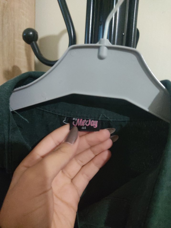 Erkek Yeşil Uzun Kollu Düğmeli Gömlek - Görsel 3